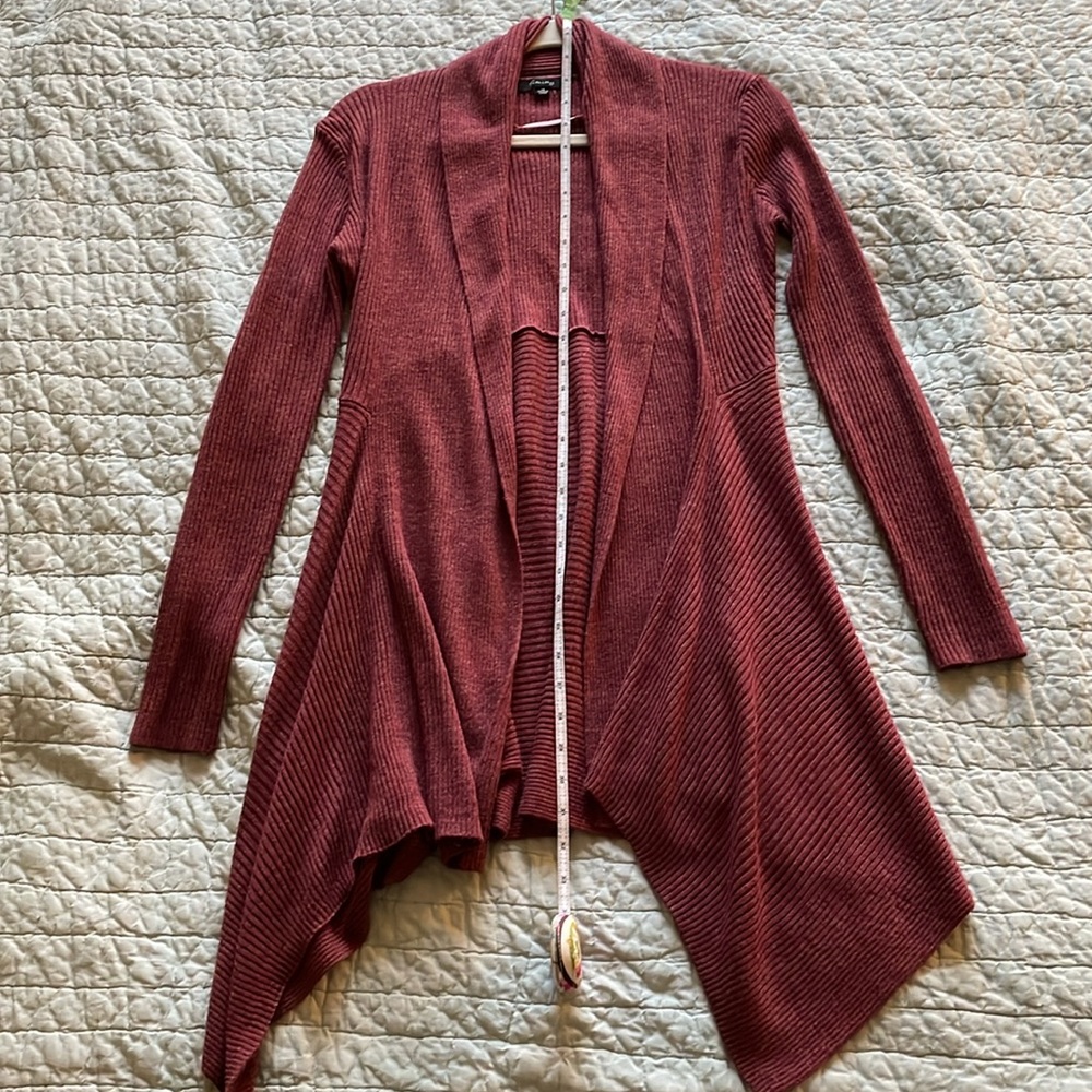 EUC Timing Open Cardi in Burgundy Size M - Picture 3 of 7